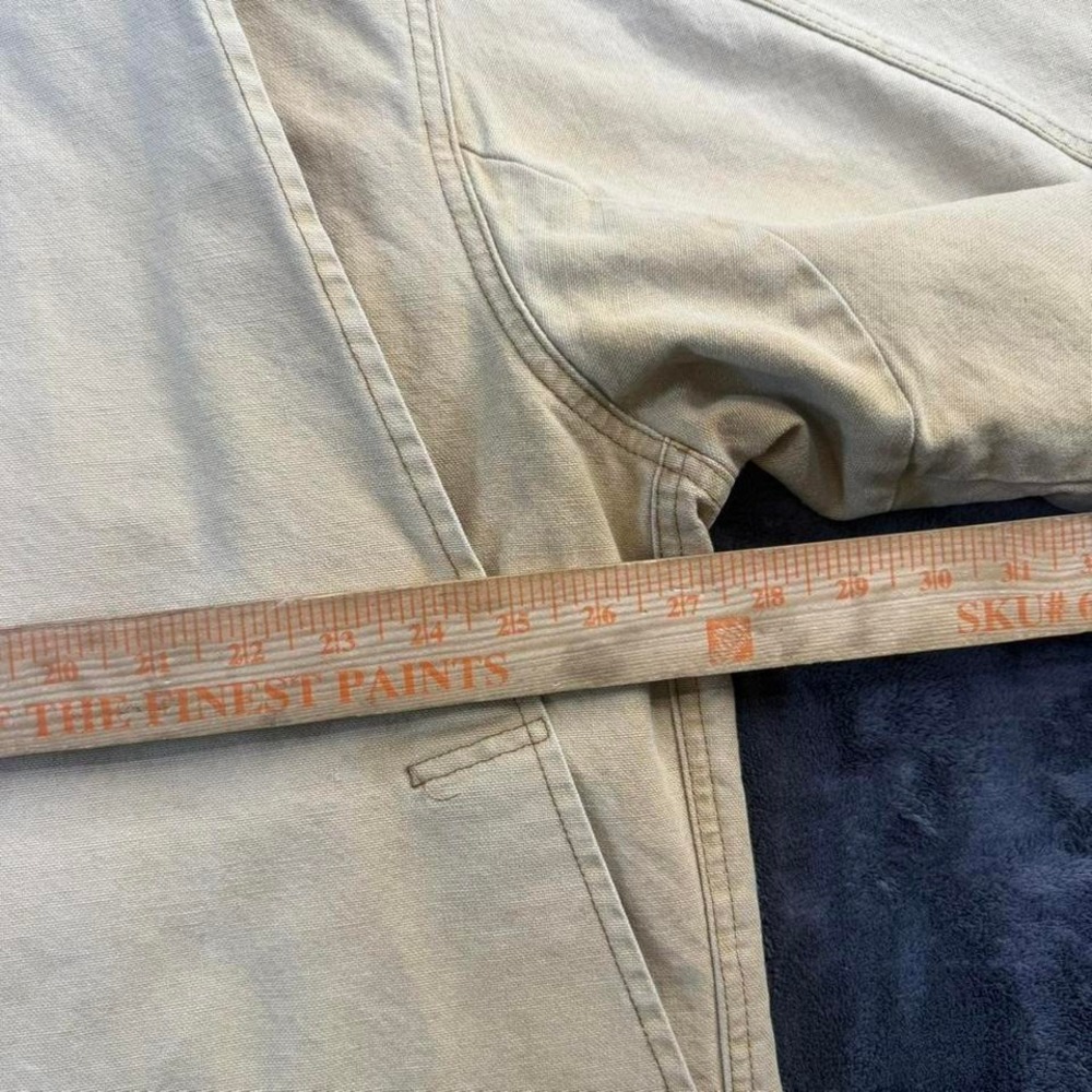 Vintage LL Bean Chore Coat Mens XXL Tan Canvas Corduroy Collar Wildlife Lining - Picture 8 of 8